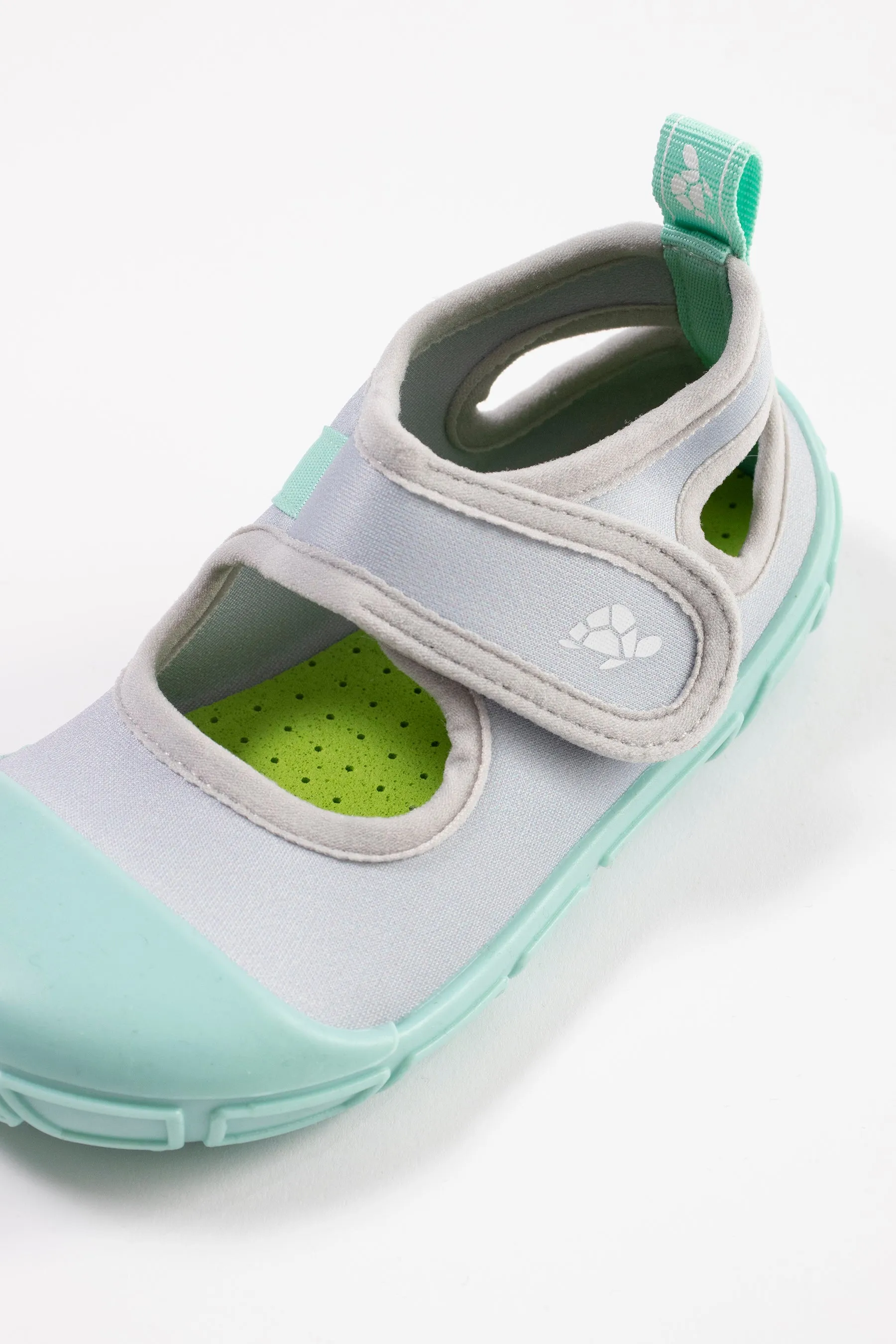 Sports Sandals in Silver & Aqua