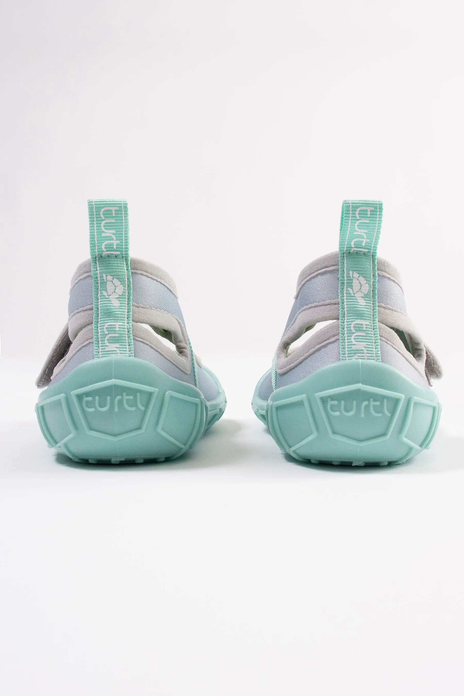 Sports Sandals in Silver & Aqua