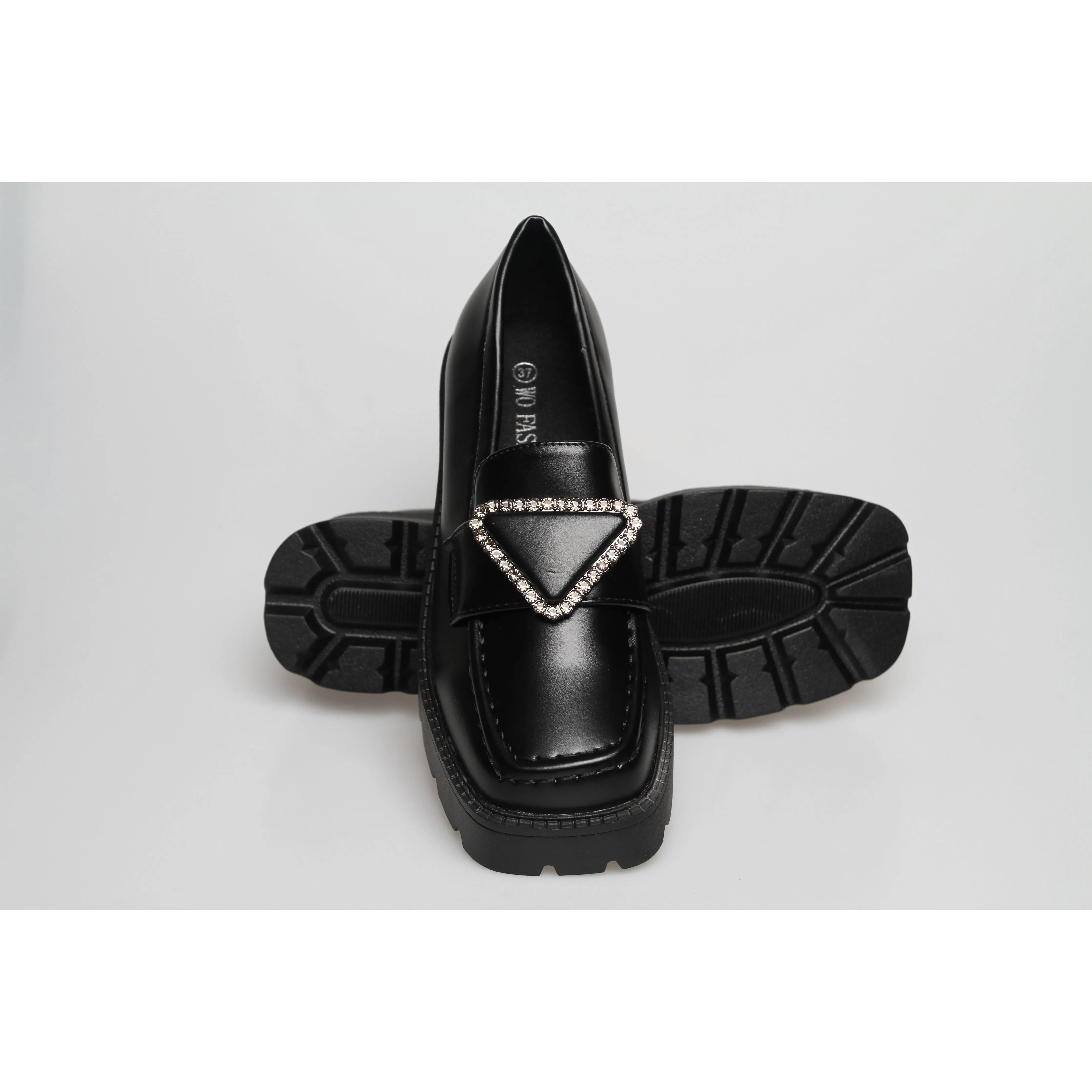 Square Toe Platform Oxford Shoes