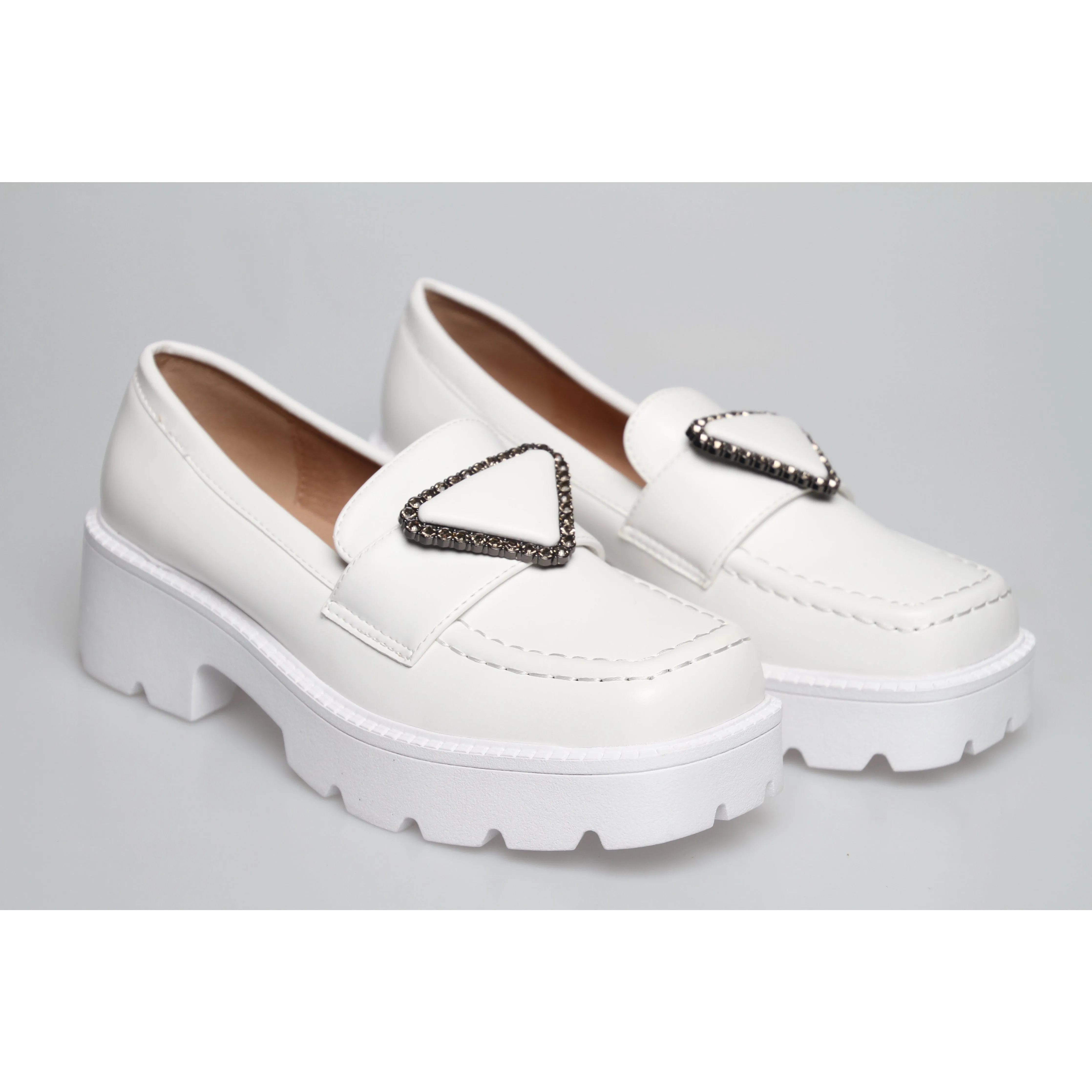 Square Toe Platform Oxford Shoes