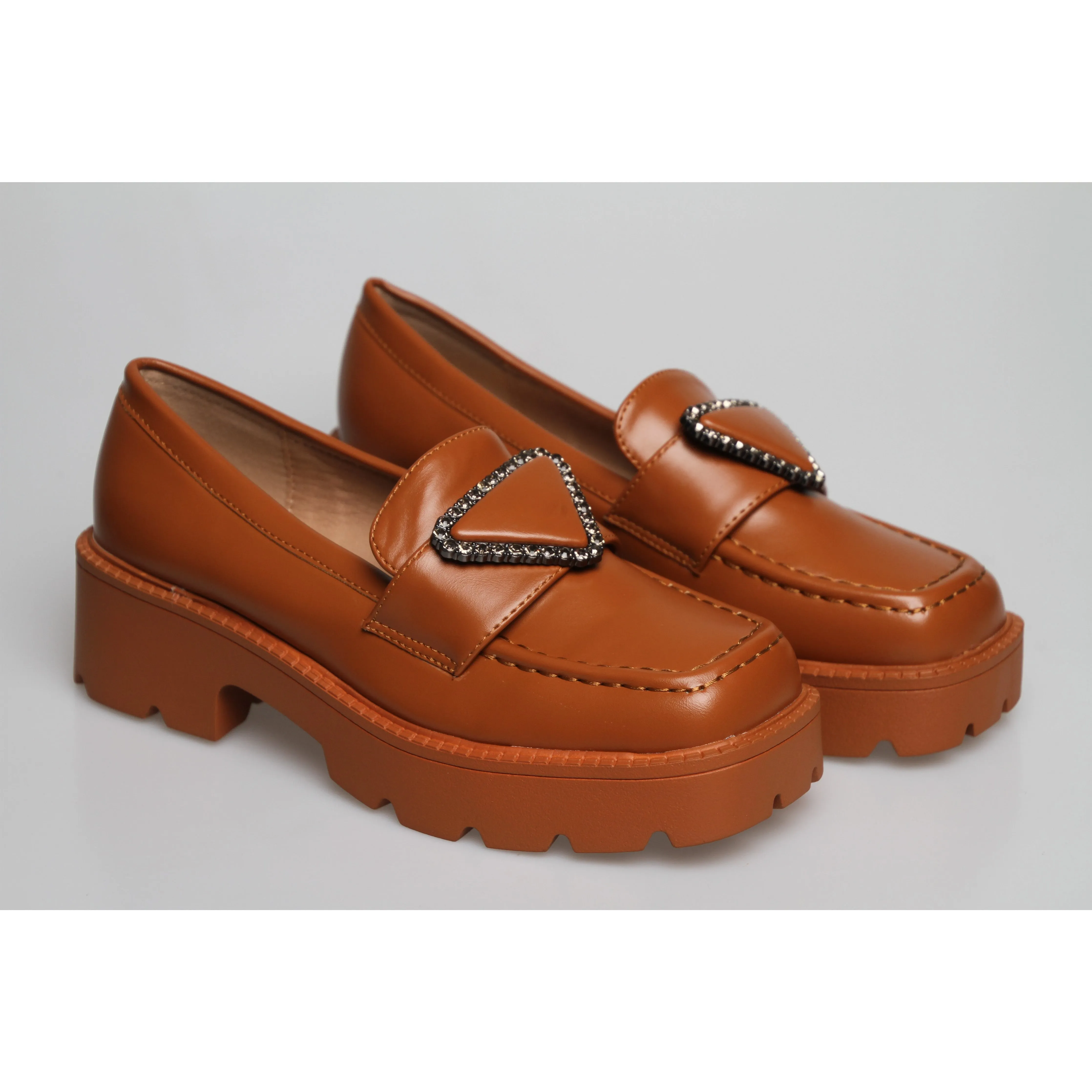 Square Toe Platform Oxford Shoes