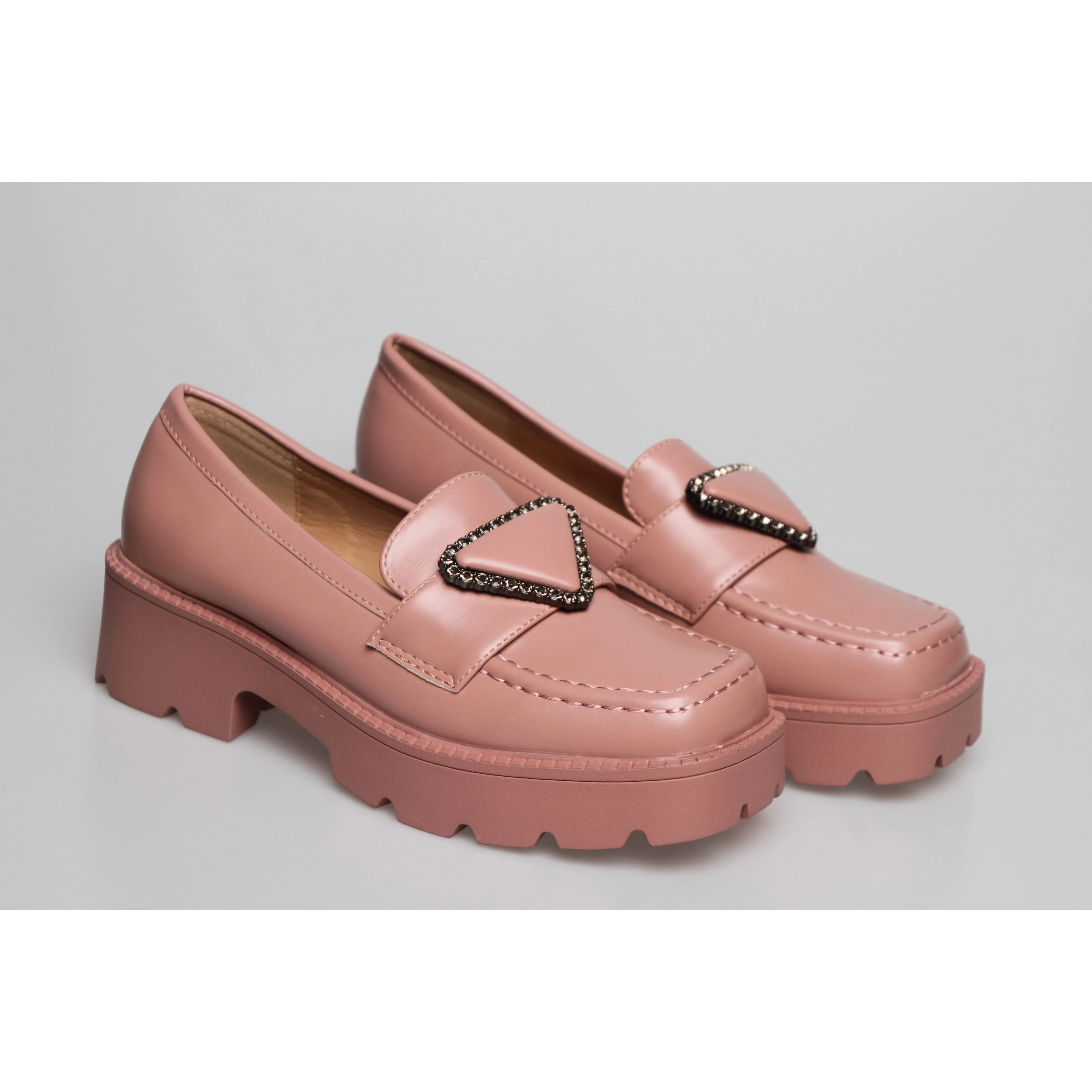 Square Toe Platform Oxford Shoes