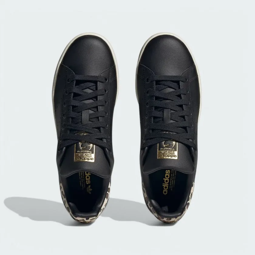 Ventilation Port Design reinforced - heel running wear Adidas Stan Smith Women's Black Leopard Trainers IE4633