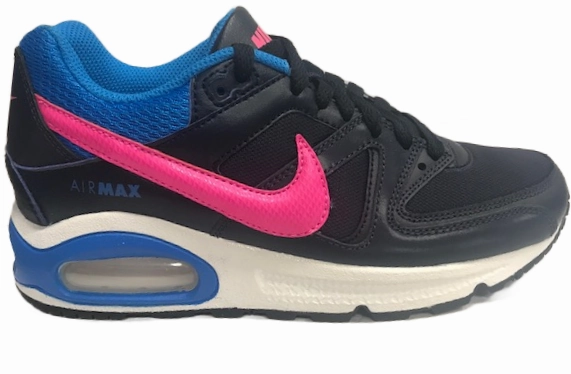 Nike scarpa sneakers da ragazza Air Max Command Flex GS 407626 464 blu Strategic Flex Grooves Perimeter Cushioning Ring