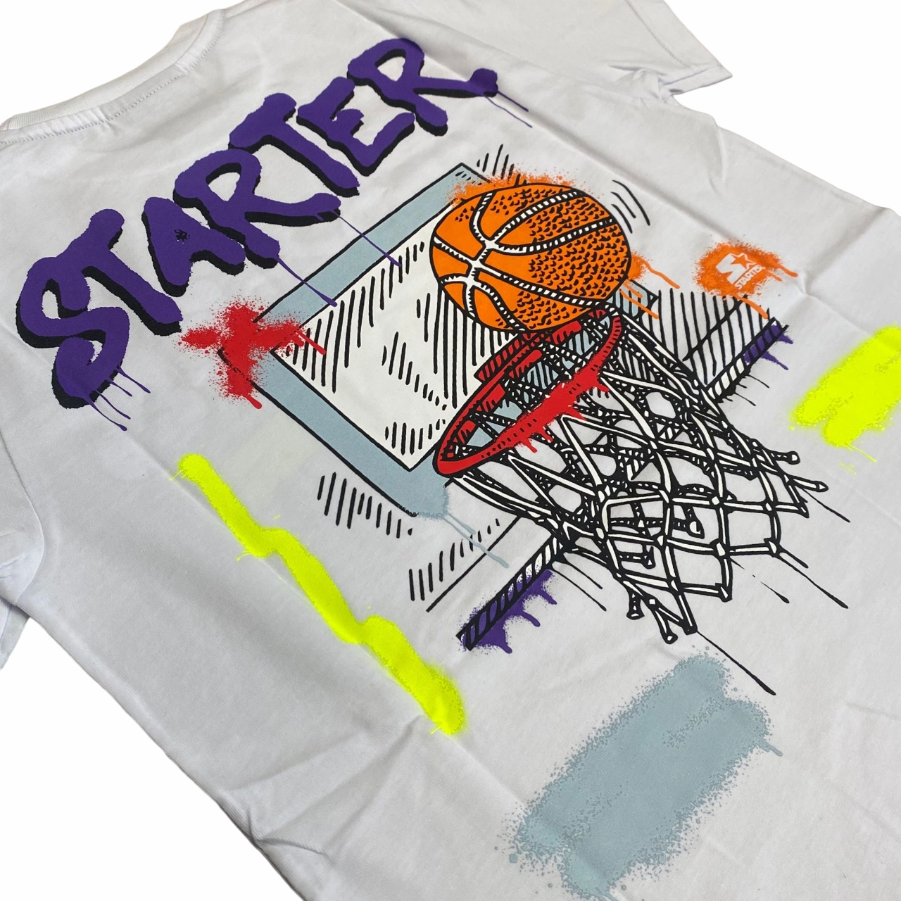 Starter maglietta manica corta da ragazzo con stampa 1261 bianco Minimal Trend