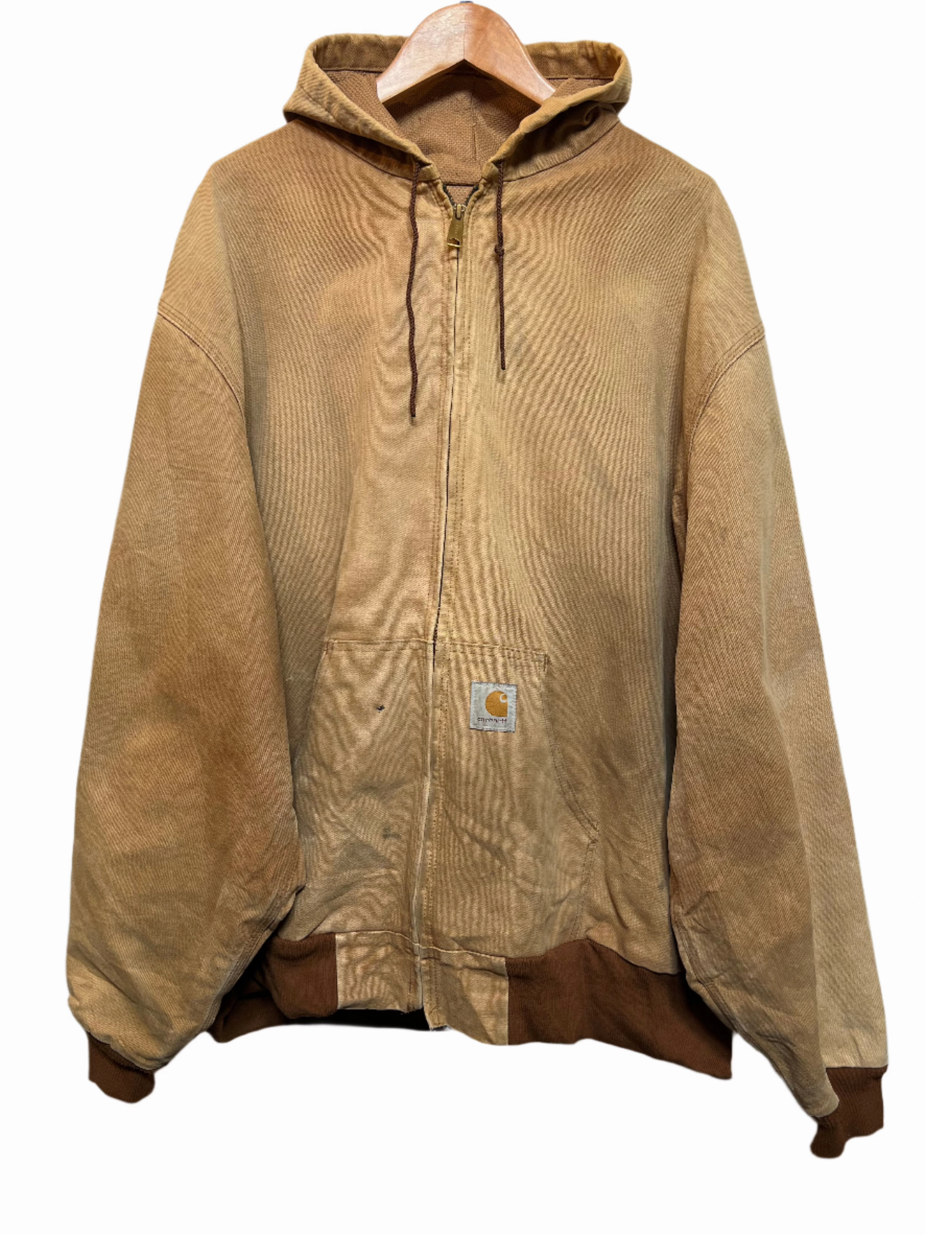 Carhartt Beige Hooded Jacket (Size XXL) Reinforced Seams
