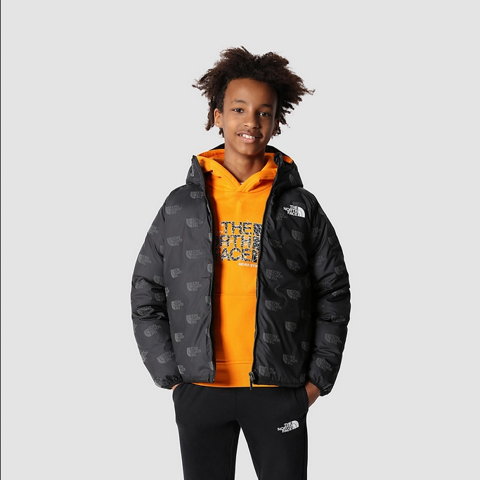NonIrritating Tagless Neck Hooded Version The North Face Giacca con cappuccio reversibile da Bambino North Down NF0A7WOPJK3 black
