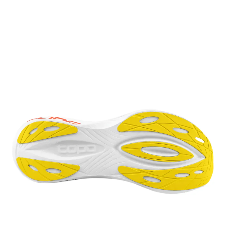 Distinctive materials Topo Women's Specter 2 Running Shoes in White/Sunset SS25