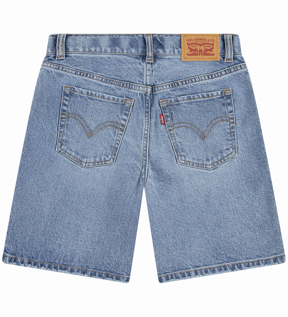 Baby shower gift Fit Design Levi's Kids bermuda baggy in jeans da junior 4EM221-MCJ blu medio