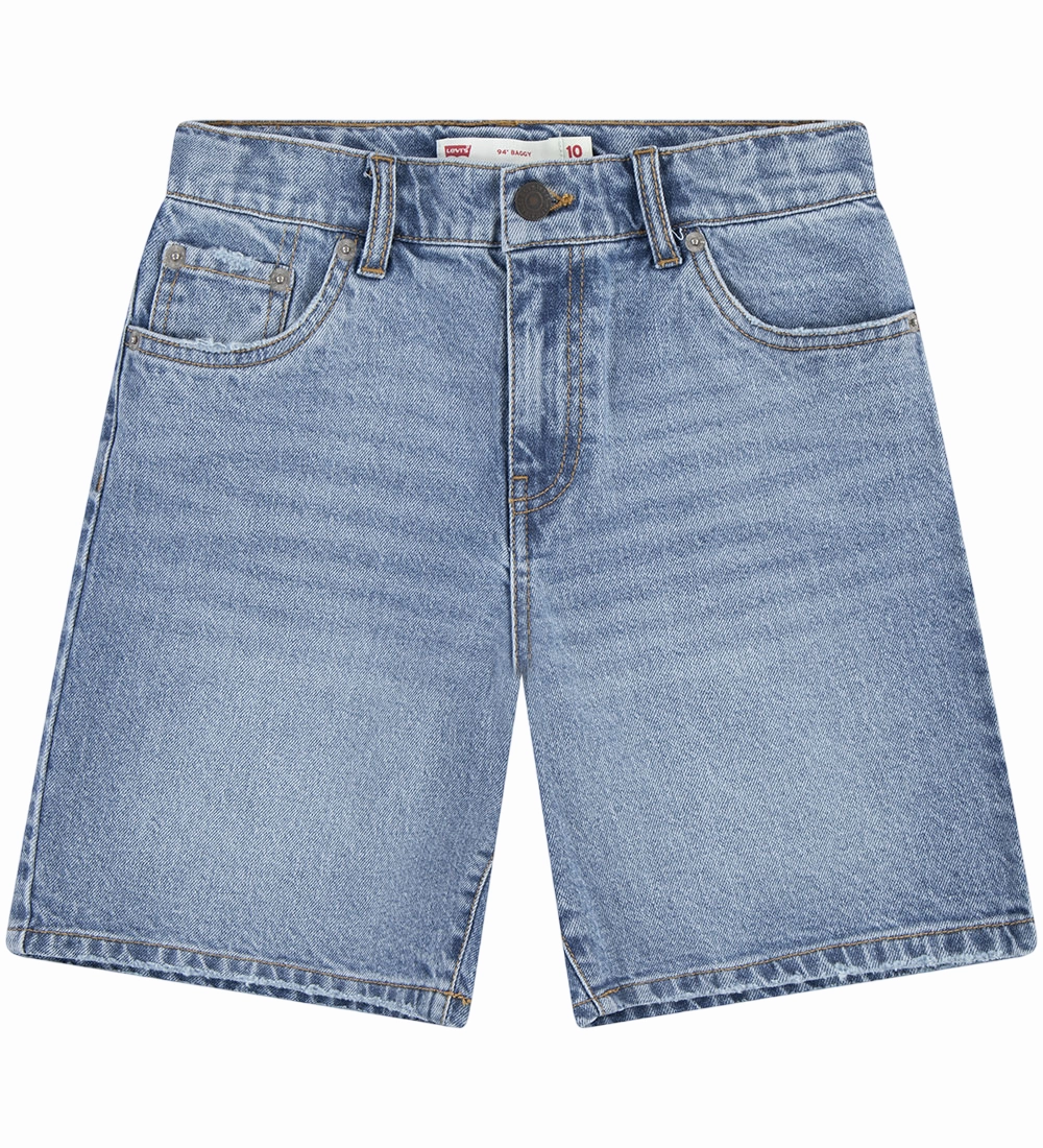 Levi's Kids bermuda baggy in jeans da junior 4EM221-MCJ blu medio RecycledPolyester