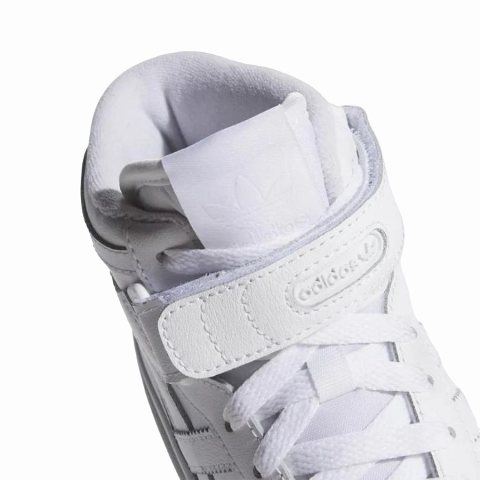 foam - sole shoes year - round use Adidas Originals Scarpa sneakers alta da ragazzo Forum Mid FZ2086 bianco