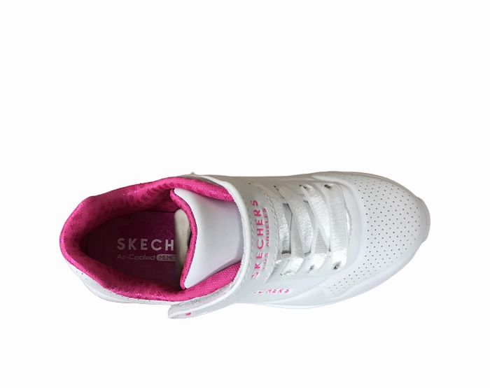 Padded Ankle Support Skechers sneakers da bambina e ragazza Uno Lite 310451L WHP bianco-rosa