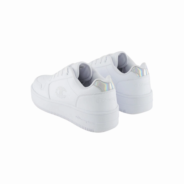 Champion scarpa sneakers con zeppa da ragazza Rebound Platform Metal S32752 WW001 bianco running with a maximalist style trendy - feature shoes
