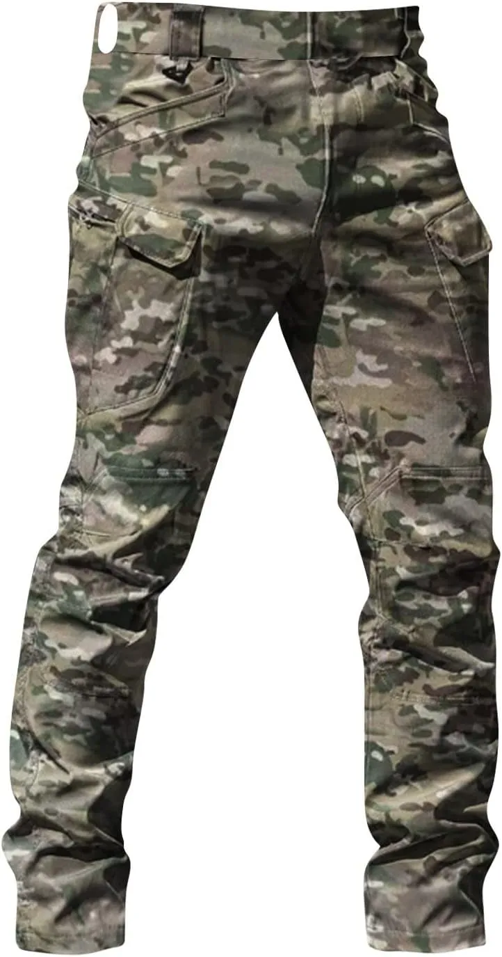 Stretchy Work Pants for Men Waterproof Quick Dry Tactical Pants with Pockets Baggy Lightweight Work Clothes