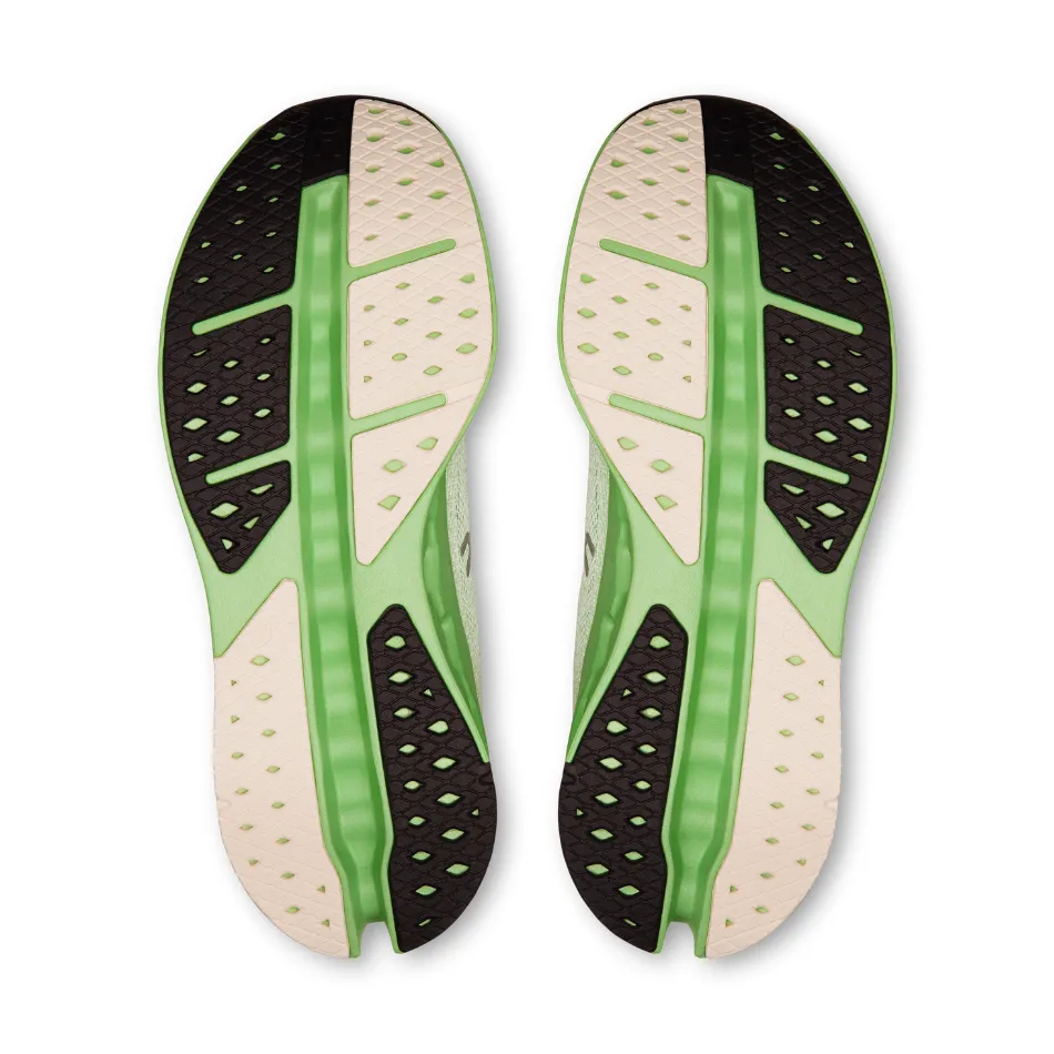 On Men's Cloudsurfer Max Running Shoes in Ivory/Honeydew AW25 wide - base - feature shoes