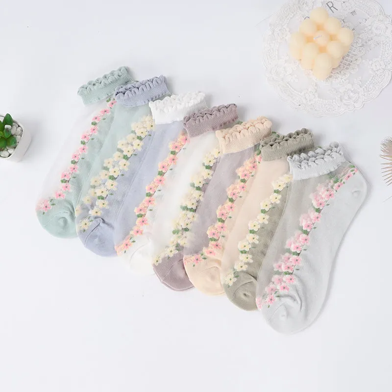 Summer Floral Breathable Socks