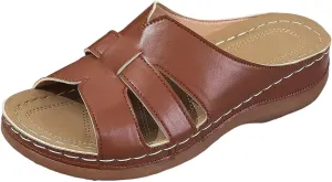 Summer Leather Platform Sandals for Women Comfortable Arch Support Soft Cushion Beach Wedges Sandals Leather Casual Dress Open Toes Non Slip Shoes