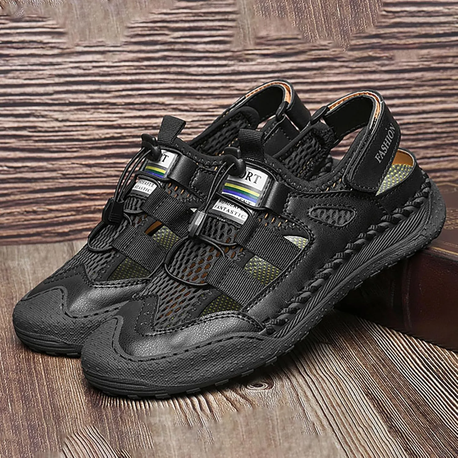 Summer Men's Mesh Casual Sandals Outdoor Water Proof And Slip Beach Shoes Breathable Shoes Men Sandals