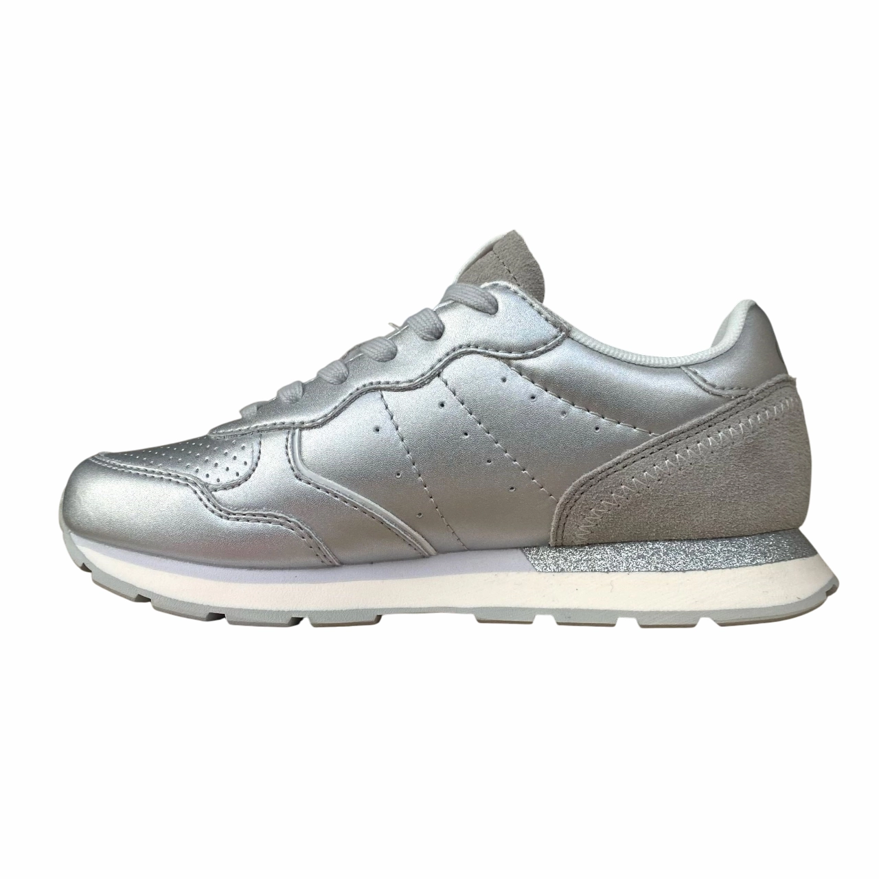 Sun68 scarpa sneaker da ragazza in pelle Big Ally Z35408T 44 argento Torsion control street