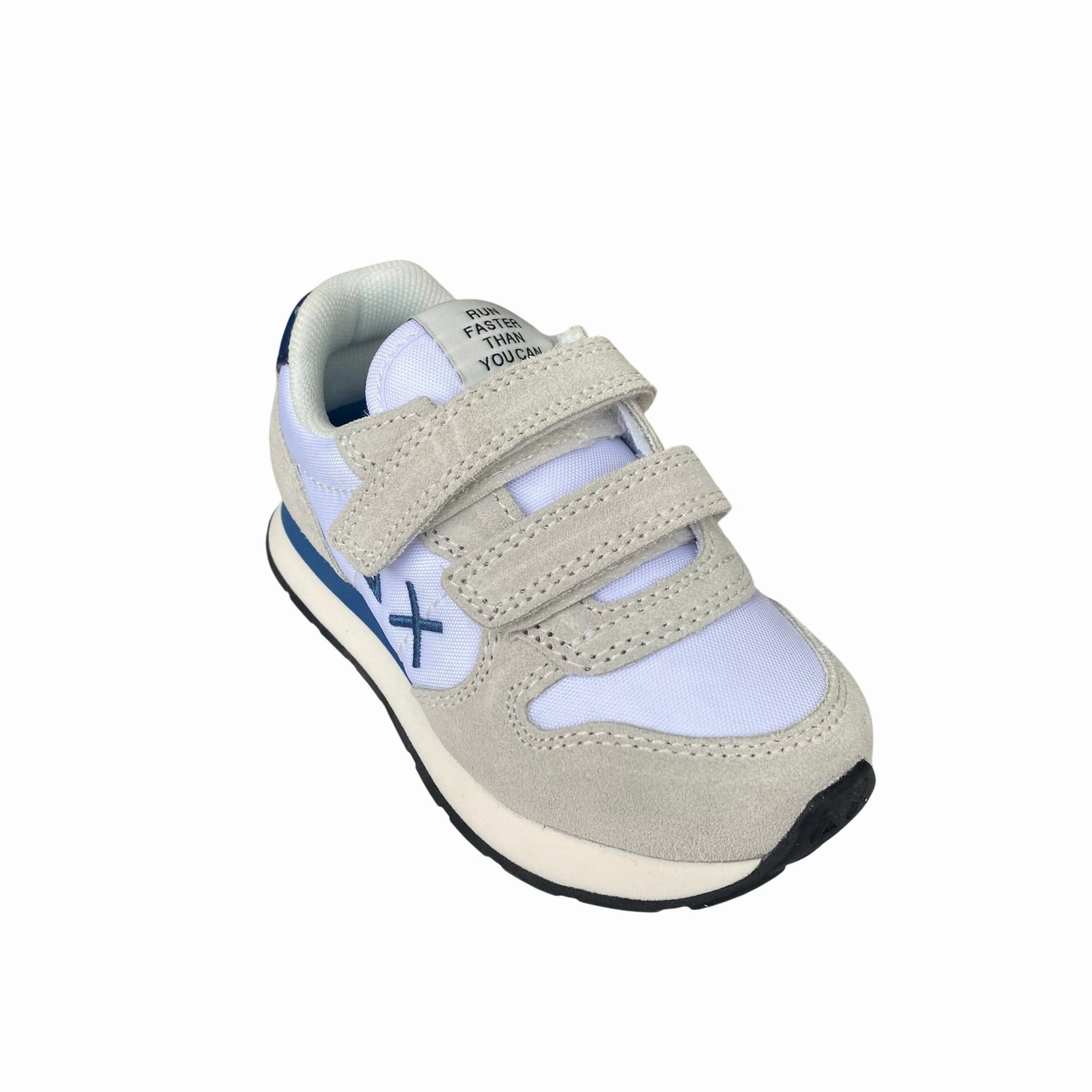 breathable nylon shoes Quick Dry Inner Lining Sun68 scarpa sneakers da bambino con strappo Tom Solid z35301B 01 bianco
