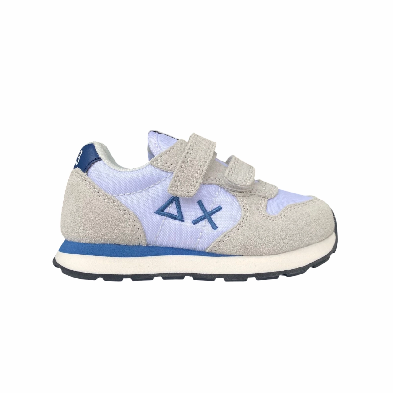 Dynamic flex Sun68 scarpa sneakers da bambino con strappo Tom Solid z35301B 01 bianco