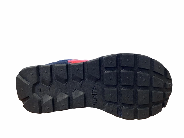 Sun68 scarpa sneakers da ragazzo Jaki Solid Z42313T 07 blu skiing shoes Rubberized Edging