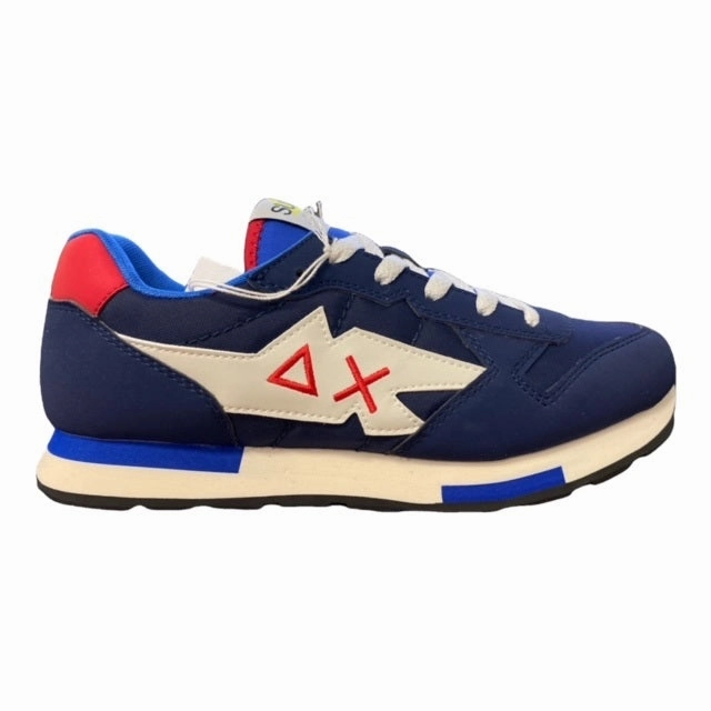 Tear Resistant Lace Holes Sun68 scarpa sneakers da ragazzo Niki Solid Z32318 07 blu