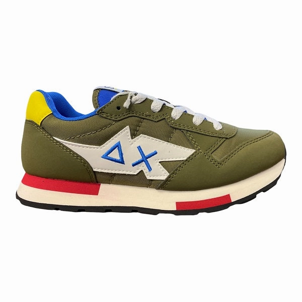 running in the cold Sun68 scarpa sneakers da ragazzo Niki Solid Z32318 19 militare