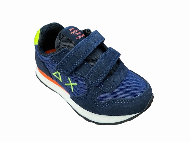 Sun68 sneakers da baby Tom Fluo Z42302B 07 navy blue barefoot running simulation