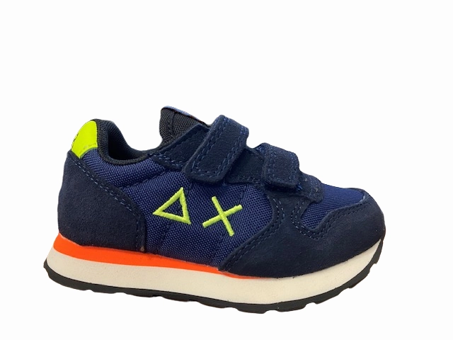 running for stress relief Woven Upper Sun68 sneakers da baby Tom Fluo Z42302B 07 navy blue