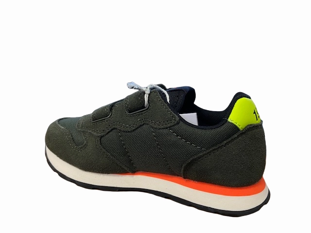 fall - suitable shock - dispersing Sun68 sneakers da baby Tom Fluo Z42302B 74 militare scuro