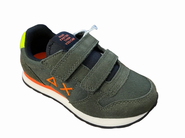 Track - meet Sun68 sneakers da baby Tom Fluo Z42302B 74 militare scuro