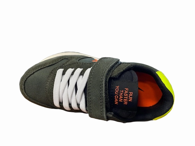 low - top mobility Rock Protection Sun68 sneakers da bambino Tom Fluo Z42302K 74 militare scuro