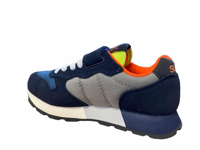 Sun68 sneakers da ragazzo Jaky Fluo Z42315K 0734 navy blue-grigio medio Vegan hiker shoes