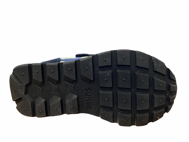 Sun68 sneakers da ragazzo Jaky Fluo Z42315K 0734 navy blue-grigio medio Enhanced Grip Pattern Airflow Channeling