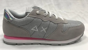 Sun 68 scarpa sneakers da ragazza Ally glitter z30403 06 grigio chiaro Durable Rubber Outsole Hydrolock Water Resistance