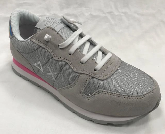 Sun 68 sneakers da ragazza Ally glitter Girl's grigio chiaro bright - colors shoes