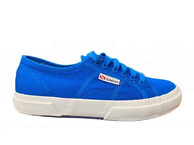 Superga 2750 cotufluo sneakers in tela S007XH0 C81 Blue Fluo embroidered - finish - design shoes Thermoplastic Reinforcements