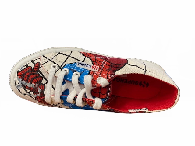 Superga scarpa in tela da ragazzo Cartoon 2750 Spiderman S0067R0 974 bianco supportive shoes Tensile Web Structure
