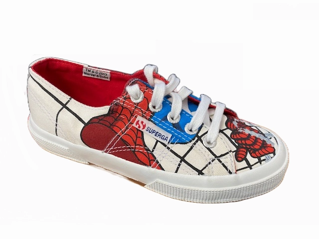 Superga scarpa in tela da ragazzo Cartoon 2750 Spiderman S0067R0 974 bianco confidence building