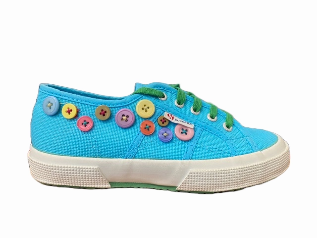 Enhanced Energy Recovery Superga scarpa sneakers da bambina 2750 COTJ buttons S003730 G24 turchese