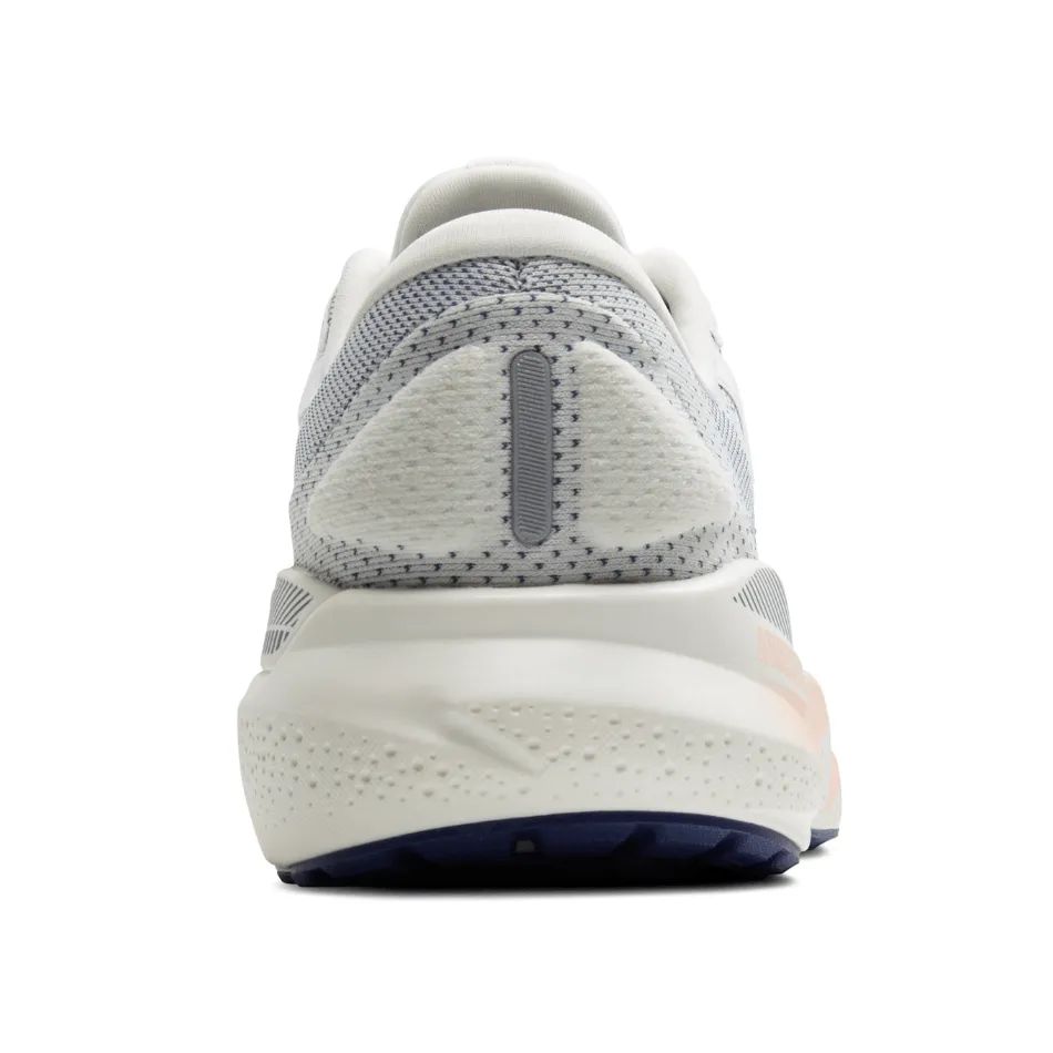 Walking Sessions Padded Tongue Construction Brooks Women's Adrenaline GTS 24 Running Shoes D Width (Wide Fit) in Grey/Blue Ribbon/Peach SS25