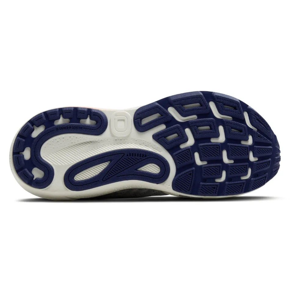 Brooks Women's Adrenaline GTS 24 Running Shoes D Width (Wide Fit) in Grey/Blue Ribbon/Peach SS25 Quick Drying Lining Stable platform