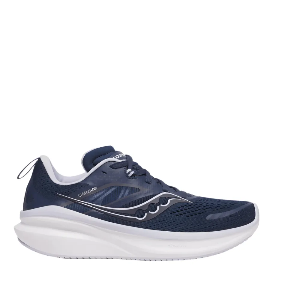 Saucony Women's Omni 22 Running Shoes in Navy/Aster AW25 Smooth Performance