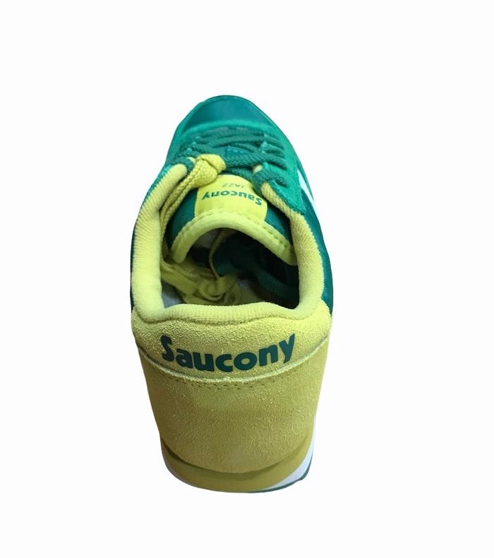 15K Run Hydrolock Water Resistance Saucony Original scarpa sneakers da ragazzo Jazz SK260998 verde-giallo
