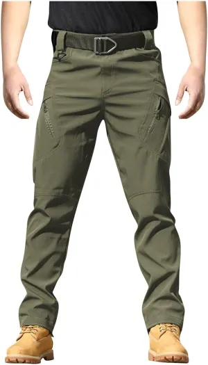Tactical Cargo Pants for Men Ripstop Stretchy Work Pants Construction Flex Camo Waterproof Hiking Pants with Pockets