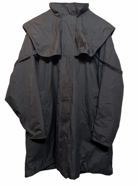 Ultra Thin Insulation Tayberry Mens Black Trenchcoat (Size XXL)