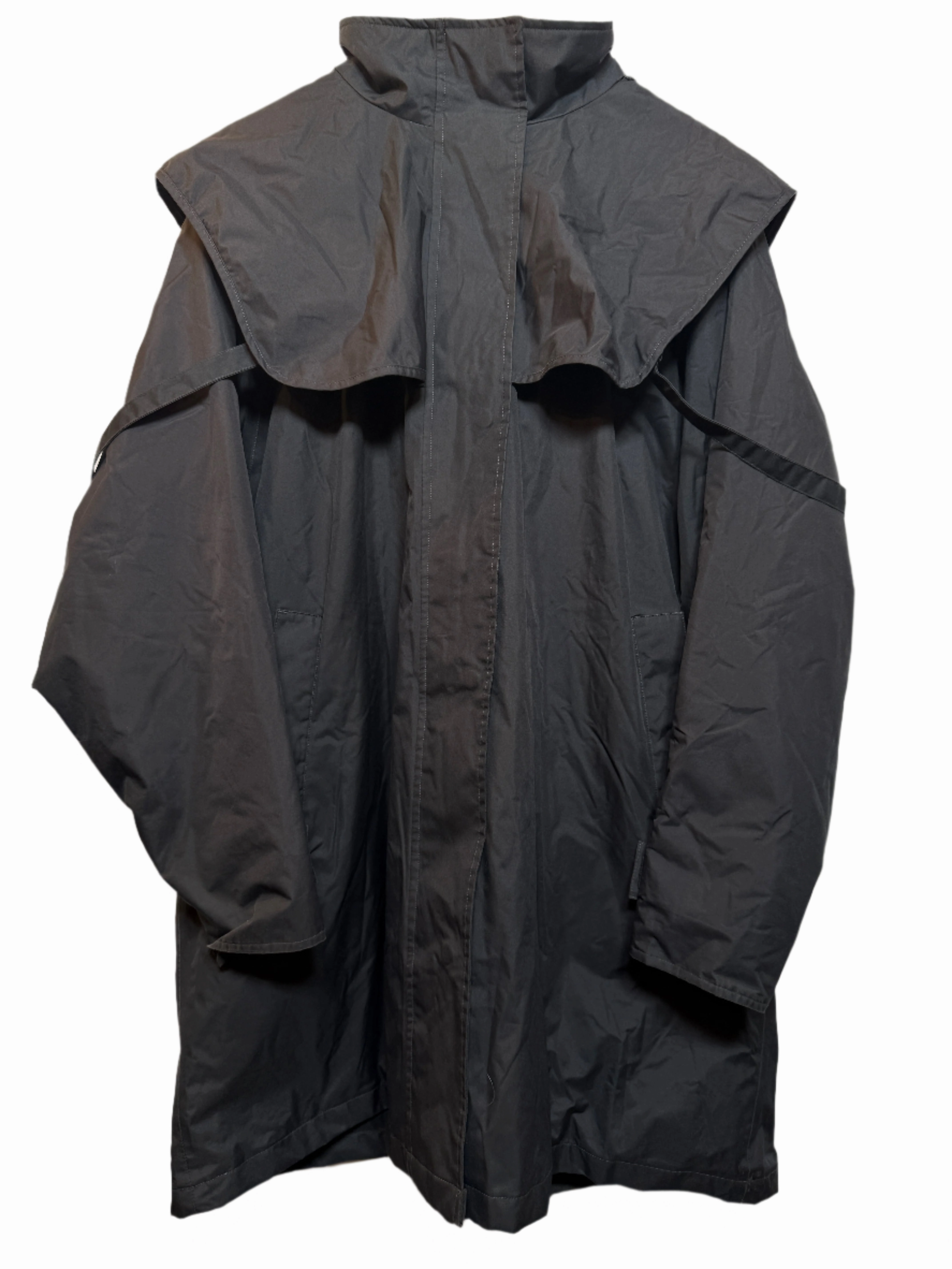 Ultra Thin Insulation Tayberry Mens Black Trenchcoat (Size XXL)