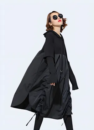 Techwear Hoodie Long Dress