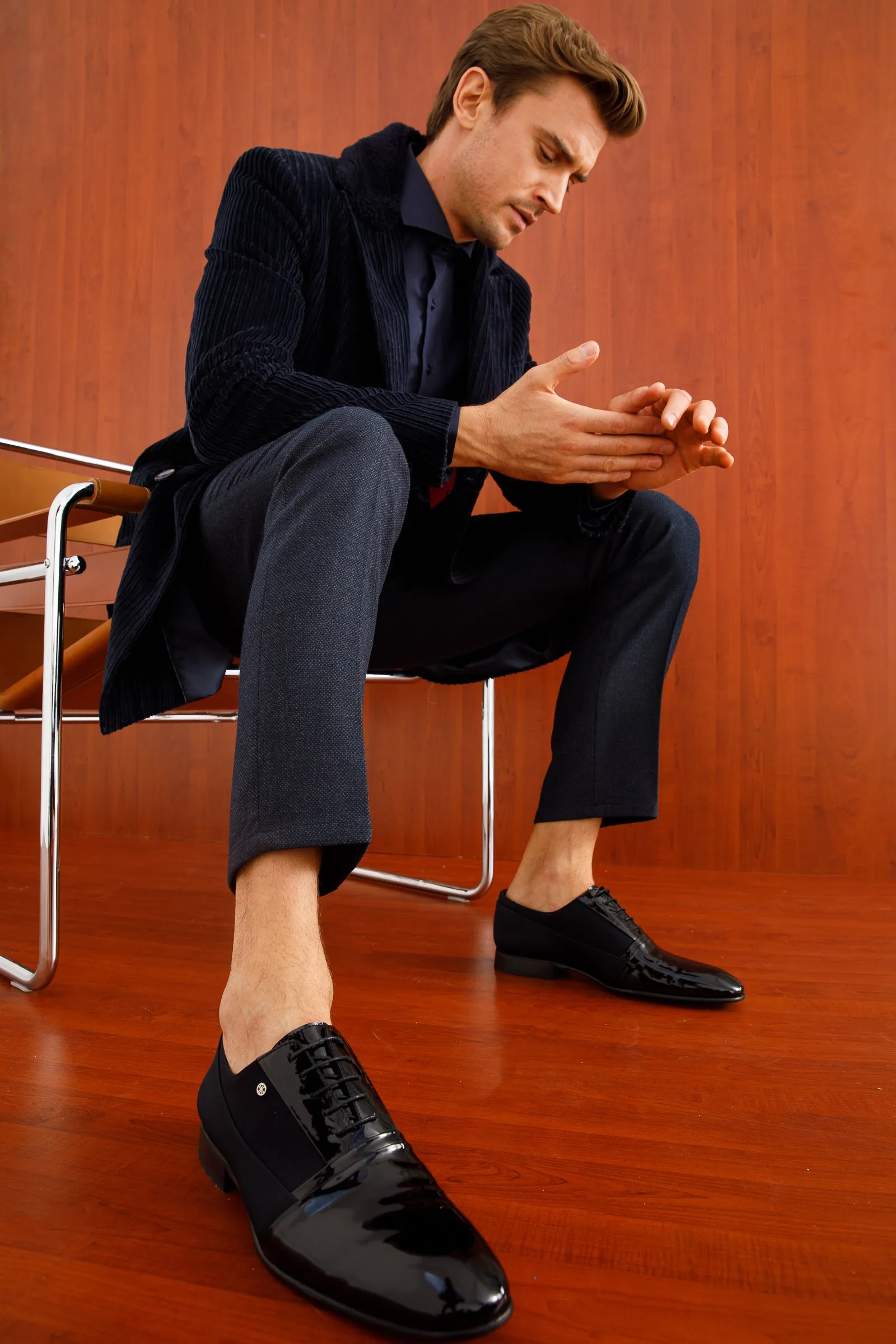 The Colombo Black Cap Toe Oxford Men Shoe  Final Sale!